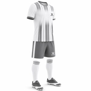 Conjunto de Camiseta de Fútbol para Hombre WARPRO, Manga Corta, Rayas Sublimadas, Poliéster que Absorbe la Humedad, Ajuste Atlético para Adultos, Todas las Temporadas - Product Image 3