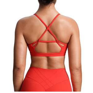 Soutien-gorge de sport pour femme, taille XS et plus, col en V, maintien élevé, sans coutures, confortable, extensible, respirant, doux, soutien-gorge de fitness pour femme - Product Image 2