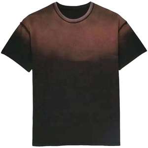 Camiseta Oversize Vintage de Alta Calidad con Efecto Desgastado por el Sol, 250 GSM, Algodón con Lavado Ácido, Estilo Urbano, Costura Simple, Teñida en Prenda, Unissex - Product Image 1