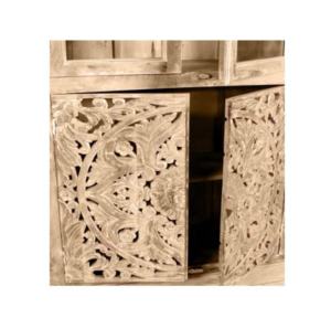 Nouveau meilleur Design moderne 100% en bois de mangue pur armoire à 2 portes, vitrine Standard - Product Image 3