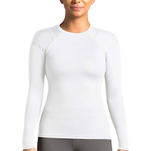 Factory Direct Women Compression Fitness Shirt for Seamless Ribbed Soft Elastic Long Sleeve Base Layer <b>Top</b> Training Exercise - Product Image 1