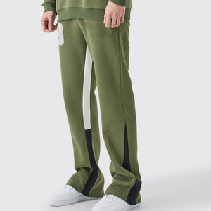 Survêtements de sport pour hommes, 2 pièces, surdimensionnés, style athlétique, streetwear, hiver, jogging, entraînement, style évasé, avec bandes latérales, logo personnalisé - Product Image 4