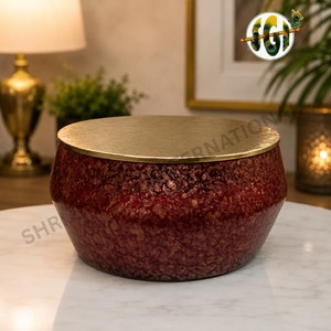 Porte-bougie en verre écologique, pot à bougie rond fait à la main, décoration de table réutilisable, bougie décorative portable pour la maison - Product Image 3