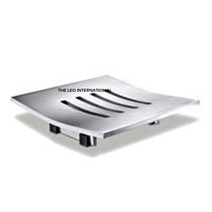 Porte-savon autoportant populaire en fonte d'aluminium chromé pour salles de bain et hôtels – Rangement élégant en métal pour savon - Product Image 1