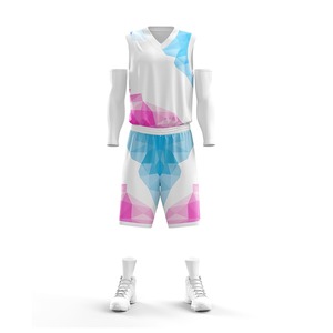 Conjunto de Uniforme de Baloncesto Geométrico Personalizado, Sublimado, Transpirable, Unisex, para Adultos, para Todas las Temporadas - Product Image 1