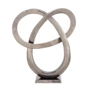 Sculpture Métallique Abstraite Contemporaine pour Projets de Design d'Intérieur de Luxe, Sculptures en Aluminium Fabriquées à la Main, Décoration de Table - Product Image 6