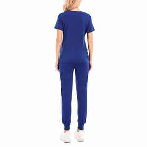 scrubs printed white zipper scrub <b>sets</b> medical scrubs medic women uniform suit - Product Image 6