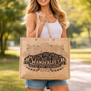 Custom Printed Eco Friendly Cotton Canvas <b>Tote</b> <b>Bag</b> Western Style <b>Plain</b> Grocery Shopping <b>Bag</b> with Rope Handle Logo - Product Image 1