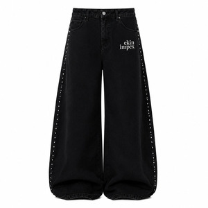 Jeans de Mezclilla con Logotipo Personalizado - 100% Algodón Ecológico de Secado Rápido y Transpirable con Logotipo en la Parte Delantera - Product Image 3