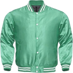 High Quality Silk Satin Varsity Jackets for <b>Men</b> New Arrival Customized Red Button Outdoor Fashion Hot Selling <b>Men's</b> Clothing - Product Image 3