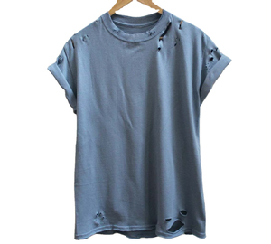 Camiseta Casual de Manga Corta para Hombre, Cuello Redondo, Estilo Urbano, 100% Algodón, Color Sólido, Corte Holgado y Largo - Product Image 2