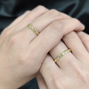 Anillo de Eternidad Unisex de Oro Sólido de 18K con Baño de Rodio, Corte Brillante, Piedra Natural con Engaste de Garras, Certificado IGI, Clásico - Product Image 2