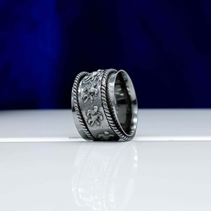 Black Plated Turtle <b>Spinner</b> <b>Ring</b> Sea Turtle Fidget <b>Ring</b> Handmade Anxiety Relief <b>Ring</b> For Girl's & Boys - Product Image 4