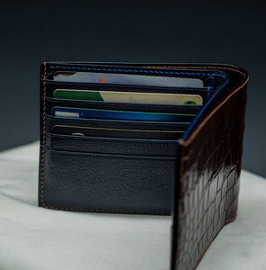 Portefeuille pour homme en cuir véritable Luxali, nouveau design, court, fait main, avec porte-cartes, personnalisable - Product Image 5