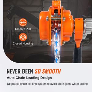 Paranco a Catena Manuale da 1 Tonnellata con Freno a Doppia Zampa Weston in Acciaio al Carbonio Zincato G80 da 10 Piedi - Product Image 5