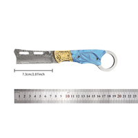 Couteau pliant Meiji Diy en acier Damas pour usage quotidien et camping en plein air, personnalisable, support OEM, autres outils à main