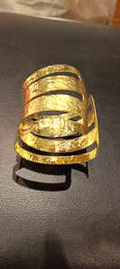 Brazalete ajustable de latón hecho a mano, joyería elegante para mujer para ocasiones diarias y especiales - Product Image 4