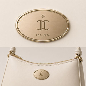 Logo métallique pour sacs – Personnalisation de marque – Laiton, alliage de zinc, gaufré / gravé au laser, finition antique ou brillante, faible MOQ, OEM Vietnam - Product Image 1