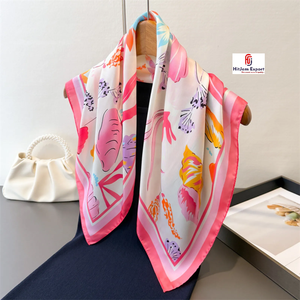 Premium Long Square Animal <b>Scarf</b> Soft Polyester Fabric Custom Logo White Label OEM ODM Custom Textile Manufacturer Export - Product Image 6
