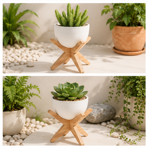 Wholesale Modern Wooden Plant Stand Solid Wood Flower <b>Pot</b> <b>Holder</b> for Indoor Decor Planter Base for Living Room & Balcony - Product Image 3