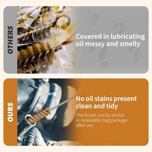 7-Piece Brass <b>Wire</b> Bottle <b>Brush</b> Set 12-Inch Long Auto Parts Cleaners for Metal & Tubes for Car Washes - Product Image 5