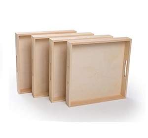 Factory Sale Luxury Wood Serving Fruit <b>Storage</b> <b>Tray</b> with Handles Handmade High Quality Single Tier Classic Design - Product Image 3