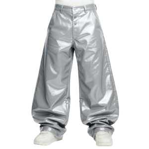 Pantalons en cuir décontractés pour l'automne et l'hiver, pantalons en cuir pour hommes, pantalons en cuir doublés en fourrure pour hommes - Product Image 4