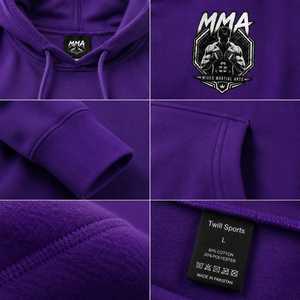 Sudadera con Capucha para Hombre con Logotipo de MMA, Color Morado, Felpa de Algodón, Corte Regular, Informal, para Otoño - Product Image 4