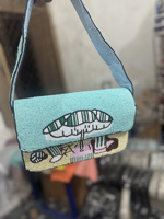 Tas kurir katun Boho wanita, gaya Bohemian wanita India, katun Boho buatan tangan manik-manik, ritsleting, kapasitas besar, belanja malam