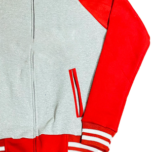 เสื้อแจ็คเก็ตวาร์ซิตี้แบบยูนิเซ็กซ์สั่งทำพิเศษ ผ้าขนสัตว์หนานุ่ม ติดกระดุมหุ้มผ้า พิมพ์ลายดิจิทัล สีสันสดใสตามสั่ง - Product Image 3