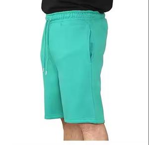 Pantalones Cortos Bermuda de Algodón Verde Sólido para Hombre, Cintura Media, Casuales, Transpirables, Tejidos, con Bolsillos - Product Image 4