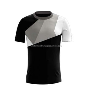 Nuevas camisetas Vintage de algodón de bambú ligeras con cuello redondo de uso activo personalizadas al por mayor para hombres de gran tamaño ajustadas para Look - Product Image 1