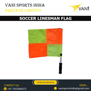 Bandera Deportiva con Patrón de Cuadros Naranja y Amarillo, Personalizable, de Poliéster, para Árbitros de Atletismo, con Logotipo Personalizado, Exportador Directo - Product Image 5