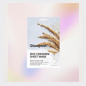 แผ่นมาส์กหน้า GLOWPOOL Korean K-Beauty Glowful Rice Ceramide Sheet Mask 10 แผ่น ผลิตในเกาหลี 22 กรัม ผสมสารสกัดจากโสม - Product Image 6