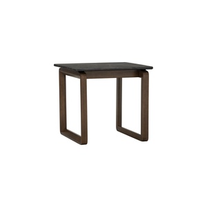 Modern Minimalist HPL Side <b>Table</b> High Pressure Laminated <b>Top</b> with Solid Wood Base Minimalist Curved Leg Design for Living Room - Product Image 1