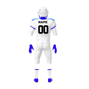 Tenues de football américain personnalisées de haute qualité, sublimées, en polyester respirant à séchage rapide, fabriquées au Pakistan - Product Image 2