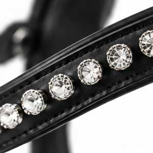 En gros TAK Equestrian Bridon d'équitation en cuir véritable avec frontale en strass de cristal, rembourré et réglable - Product Image 3