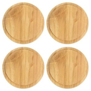 แผ่นรองแก้วไม้ธรรมชาติ ขอบเปลือกไม้แบบชนบท ชุดแผ่นรองเครื่องดื่มสำหรับโต๊ะกาแฟ บาร์ อุปกรณ์ครัว ของตกแต่งบ้าน - Product Image 4