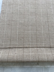 Alfombra de Yute Moderna a Rayas Hecha a Mano Directamente de Fábrica, Ecológica, Reversible, Colores Naturales, Tejido Jacquard, Tejido Plano, para Picnic - Product Image 5