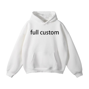 Sudadera con Capucha Blanca para Mujer, Personalizada con Estampado Completo, de Algodón Tejido, Estilo Casual Otoñal, con Bolsillo Frontal con Logotipo - Product Image 1