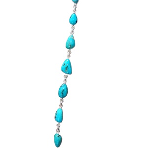 สร้อยข้อมือเงินแท้ 925 พร้อมพลอยเทอร์ควอยซ์ สวยงาม คลาสสิก เหมาะเป็นของขวัญสำหรับงานปาร์ตี้ - Product Image 6