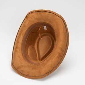 European American Style Suede Unisex <b>Western</b> Cowboy Party Fedora <b>Hat</b> Literary Retro Four Seasons - Product Image 4