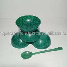 ชุดชามและช้อนทำจากเรซินสไตล์ใหม่ชุดชามโลหะโดดเด่นพร้อมช้อนที่เข้ากันสำหรับรับประทานอาหารและจัดแต่งบ้านแบบหรูหราสำหรับให้เป็นของขวัญ - Product Image 3