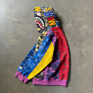 Sudadera con capucha unisex de alta calidad, estilo holgado, con apliques bordados y estampado gráfico, con cierre de cremallera, para hombre - Product Image 3