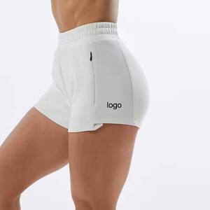 Pantalones Cortos Deportivos Casuales de Algodón para Mujer, de Cintura Alta, con Cordón, para Verano, Estilo Jersey, para Entrenamiento Atlético - Product Image 2