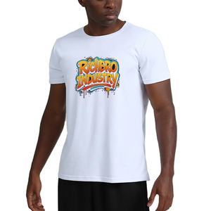 Custom <b>Men</b> Casual Cotton T-Shirt Short Sleeve Crewneck Streetwear <b>Top</b> OEM/ODM Available Factory Direct Low MOQ - Product Image 6