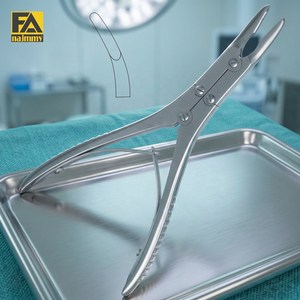 Mini Rongeur à Os Ruskin Courbé 18x5mm à Double Action, Instrument Chirurgical pour Chirurgie Générale et Orthopédie, Certifié CE - Product Image 2