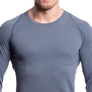 Chemises de compression pour hommes - Vêtements de fitness respirants à séchage rapide, manches courtes, légers, tissu personnalisable, vente chaude - Product Image 6