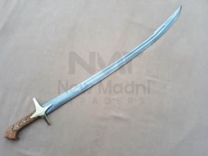 POIGNÉE EN BOIS D'OLIVE FAIT MAIN EN ACIER À HAUTE TENEUR EN CARBONE ÉPÉE TATAR UKRAINIEN NMT-2543 - Product Image 2