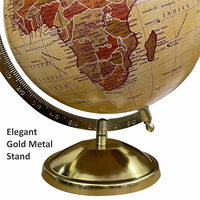 Lampe globe terrestre vintage en métal antique, luminaire décoratif pour la maison, le bureau, la bibliothèque et la décoration intérieure